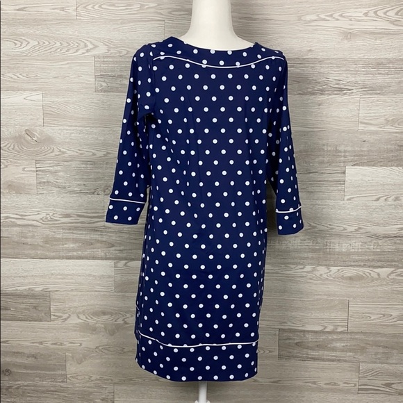 NWOT Land’s End Navy Polka Dot Cover Up Dress - Picture 4 of 7